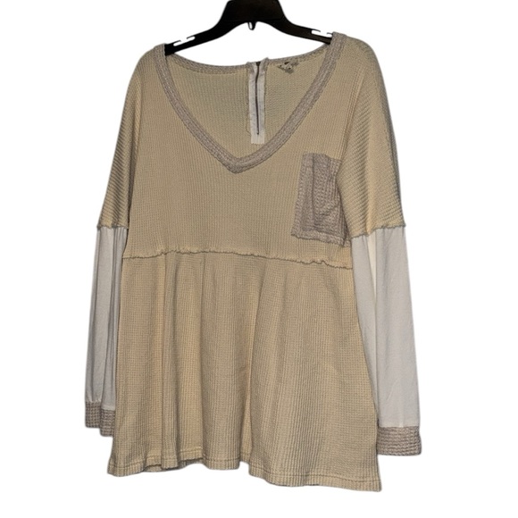 NEW POL waffle knit boho top oversized - Picture 4 of 12
